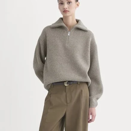 Everlane Luxe Merino Half-Zip Sweater