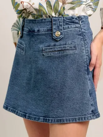 Heart Eyes Denim Skort