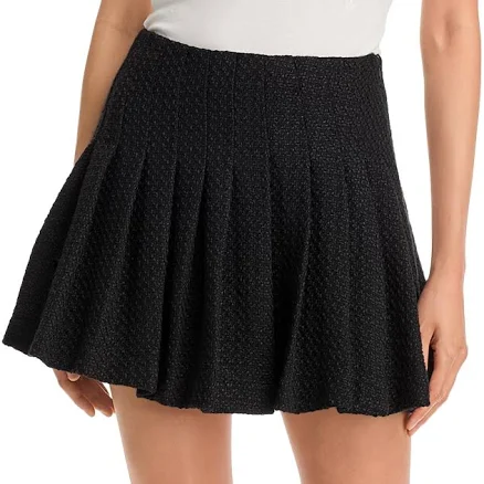 AQUA Women's Tweed Mini Skirt