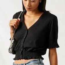 Sophie & Hailee Women's Boho Smocked Knit Cardigan