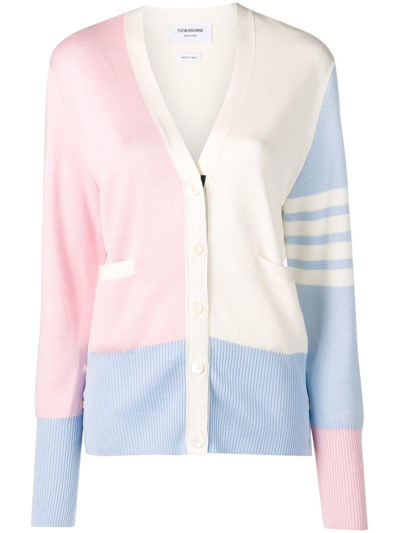 4 Bar Fun Mix Silk Cardigan