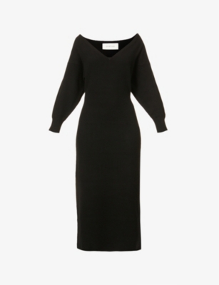 SPORTMAX - Calerno V-neck cashmere-blend midi dress