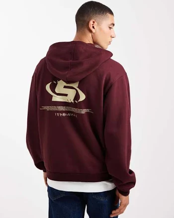 ASOS Relaxed Boxy Hoodie with Back Print