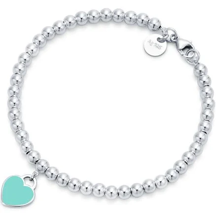 Tiffany & Co. Return to Tiffany Heart Tag Bead Bracelet in Silver