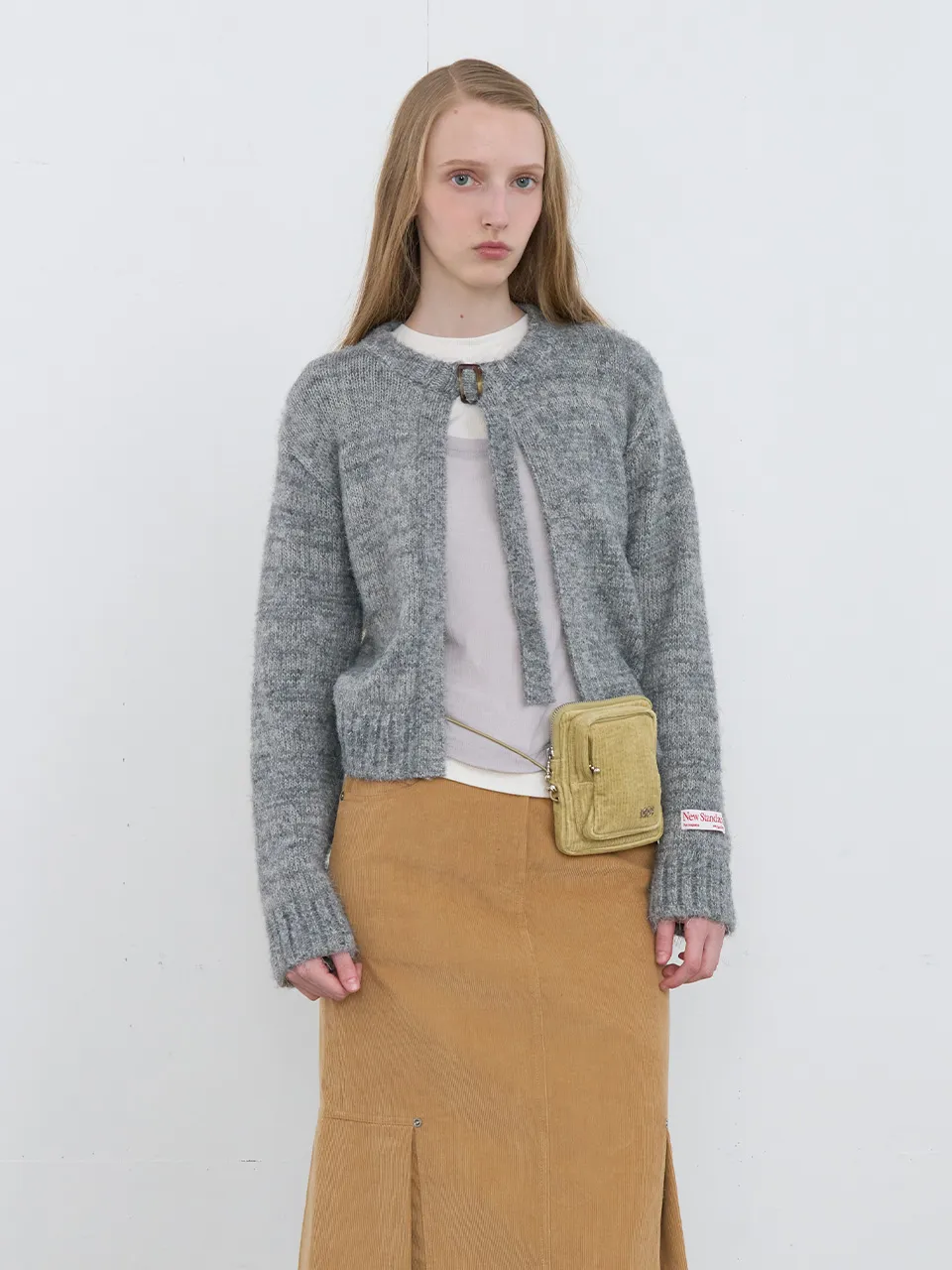 Belted Cardigan Grey
