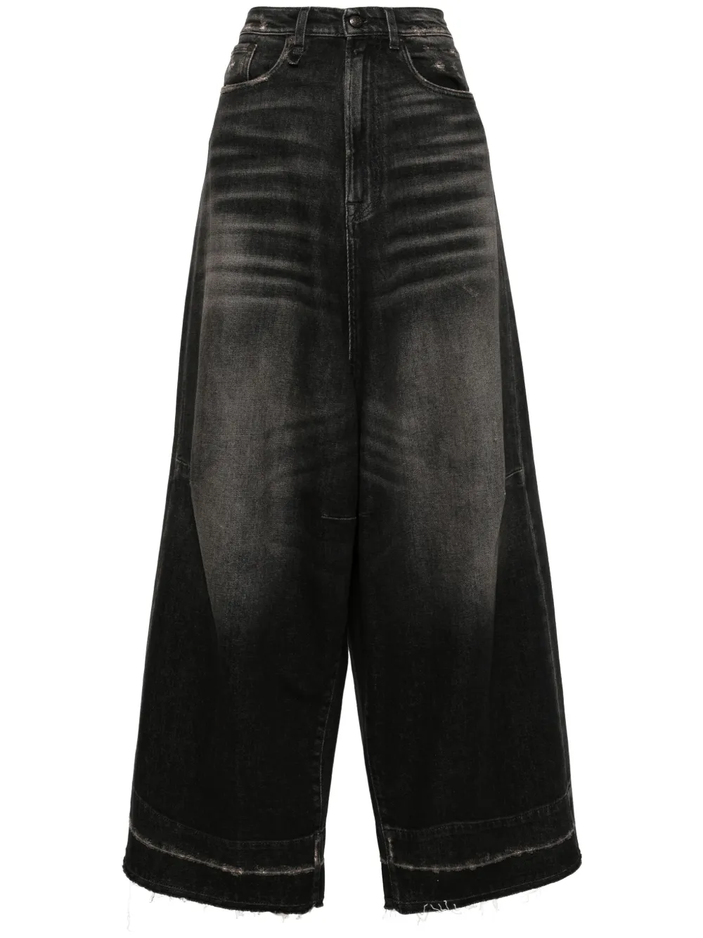 Distressed Wide-leg Jeans