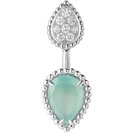 Boucheron 18kt White Gold Serpent Bohème Diamond Aquaprase single Earring