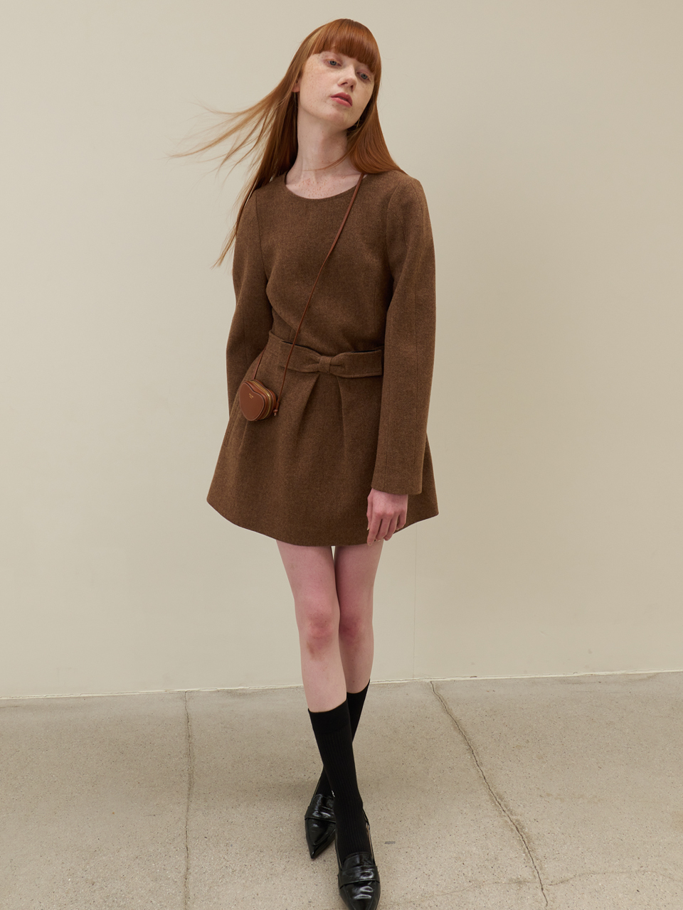 Y/Brown Wool Top