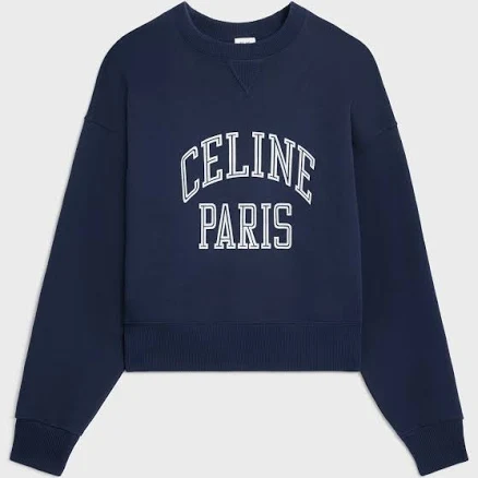 CELINE Women's Loose Cotton Fleece Sweatshirt