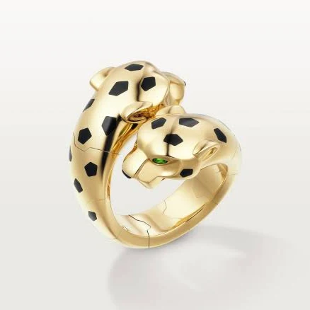 Cartier Panthère 18ct Yellow-Gold Ring with Tsavorite Garnet and Onyx