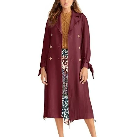 Rachel Roy Women's Tie-Sleeve Trench Coat