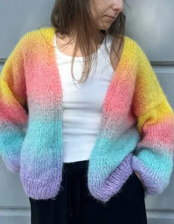 Hand Knit Chunky Oversized Cardigan