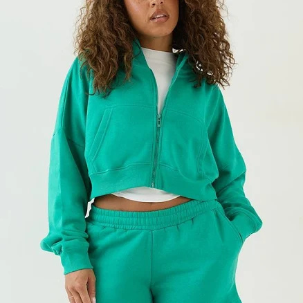 DSGN Studio Women's Boxy Crop Zip Hoodie