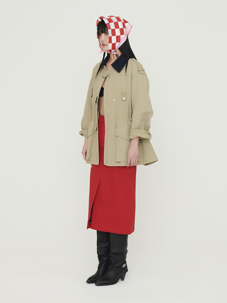 Collar Coloring Walk Jumper [beige] (LFUAS25200BEX)