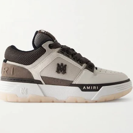 AMIRI MA-1 Mesh, Suede and Leather Sneakers - Men - White Suede Shoes - EU 41