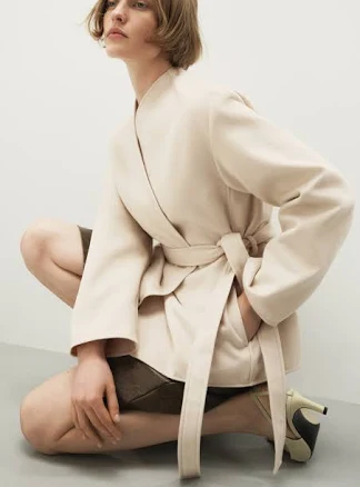 H&M Ladies Tie-Belt Coat
