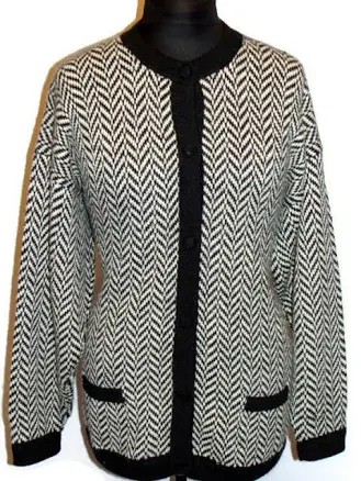Vintage Alpaca Wool Chevron Sweater