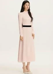 Silk Tie Flare Dress