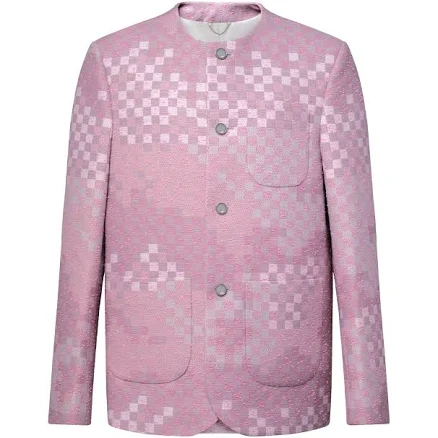 Louis Vuitton Damoflage Collarless Tweed Jacket