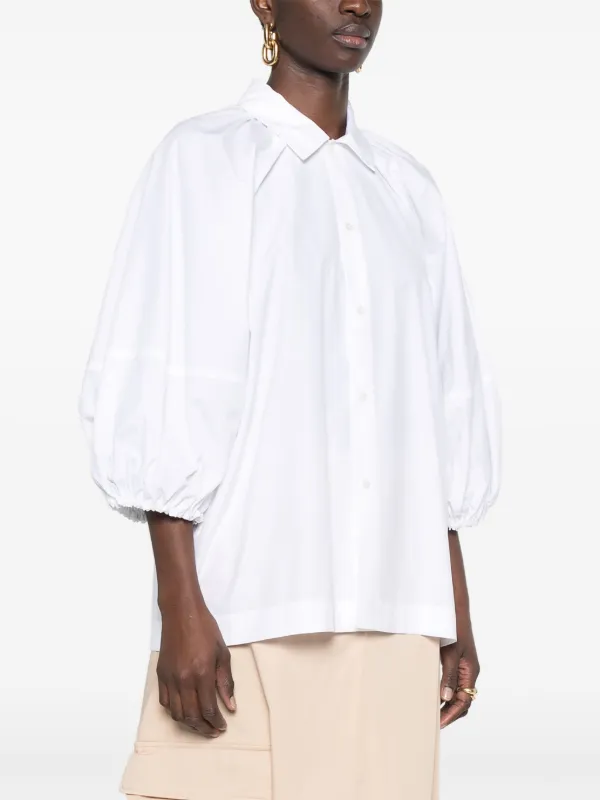 Balloon-sleeve Blouse