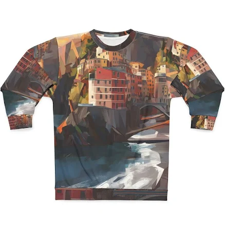 Cinque Terre All Over Print Hoodie Travel Inspired Outdoor Apparel