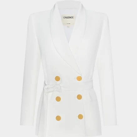 L'AGENCE Women's Aven Wrap Double-Breasted Blazer