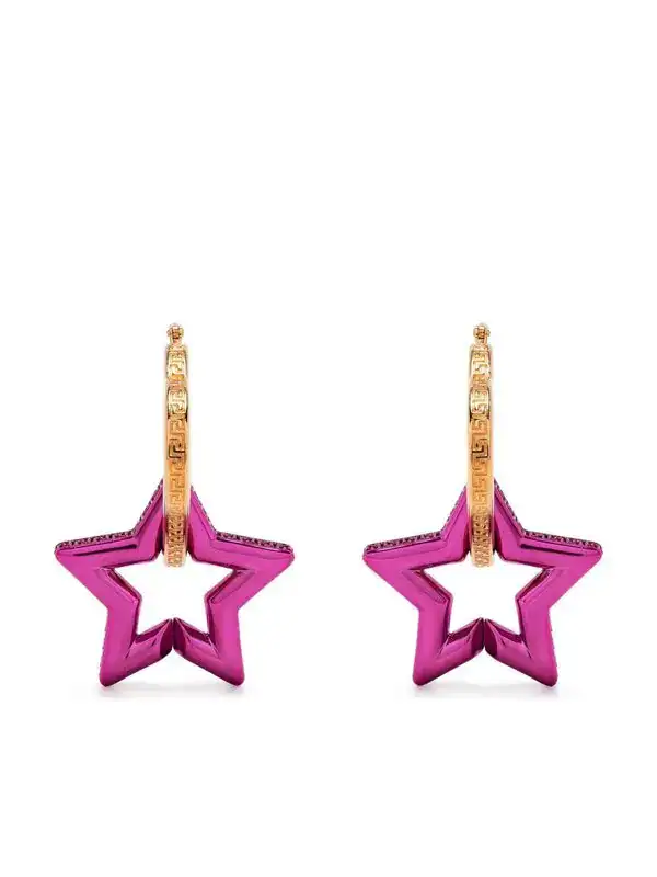 Star-shaped Drop Earrings
