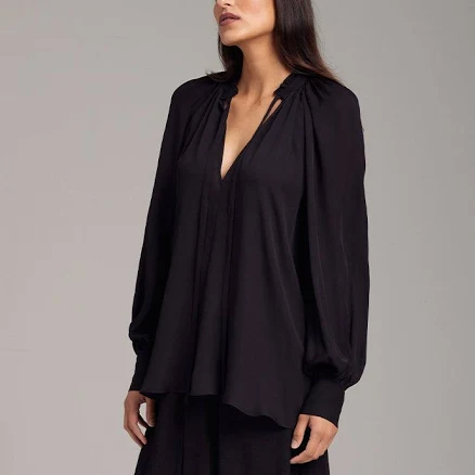 VOZ Bishop Sleeve Blouse Silk Georgette