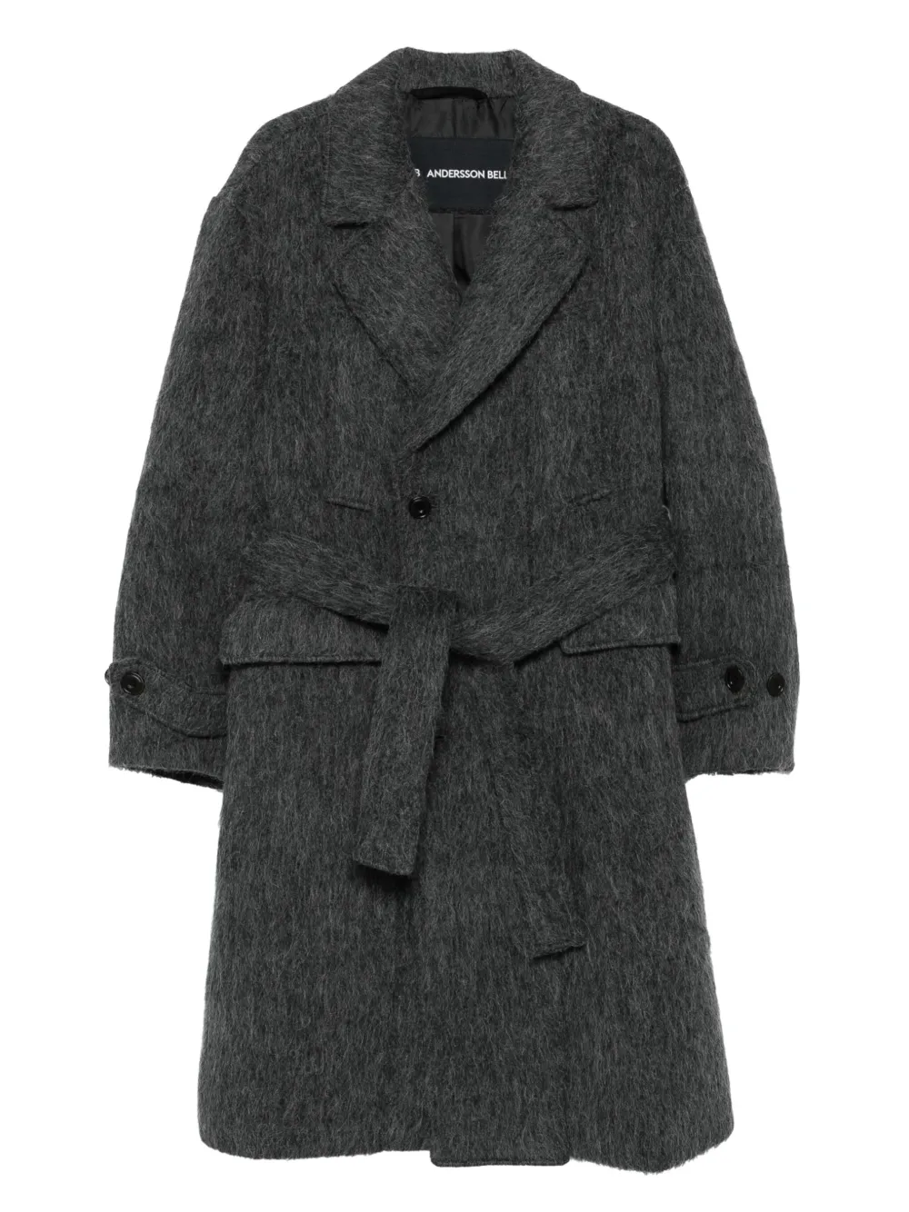 Raw-edge Herringbone Coat