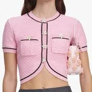 Self Portrait Flower Knit Top