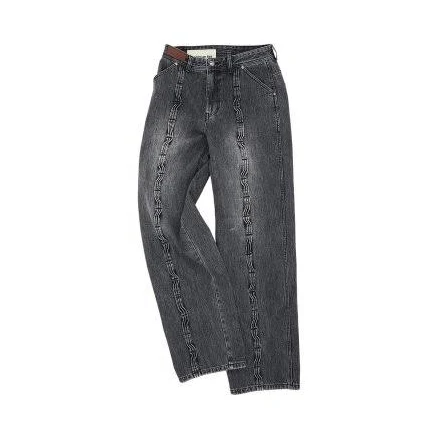 ADSB ANDERSSON BELL - Wave Wide Leg Jeans apa682m (WASHED BLACK)