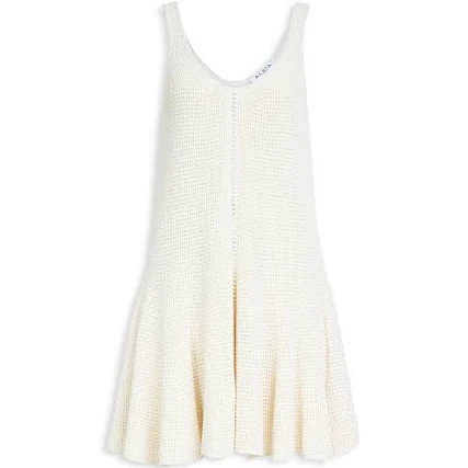 ALAÏA Natural White Waffle Godets Dress size