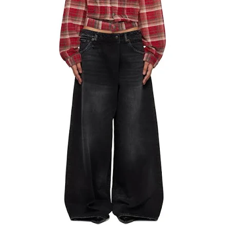 R13 Black Nico Wrap Jeans