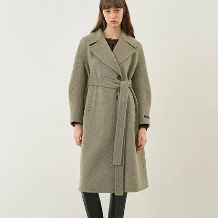 On&on A-Line Handmade Wool Pleated Coat