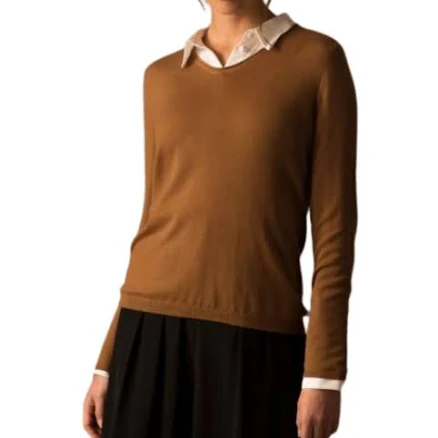 Women's Pure Vicuña Crew Neck Sweater | Natural | Medium