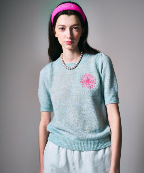 Mohair Top Puff Sleeve