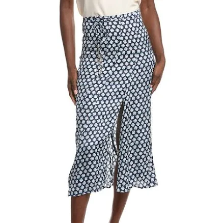 Maje Women's Mid-Length Satin-Effect Skirt
