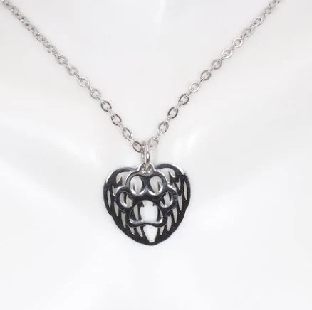 Angels Have Paws Necklace Silver