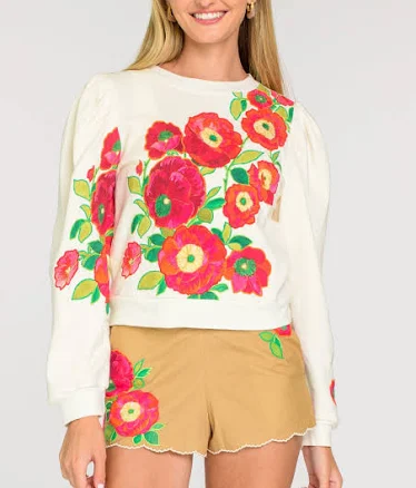 Poppy Embroidered Jasmine Sweater