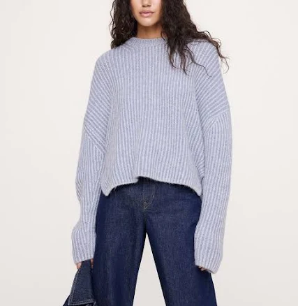 Banana Republic Women's Alpaca-Wool Blend Ribbed Sweater