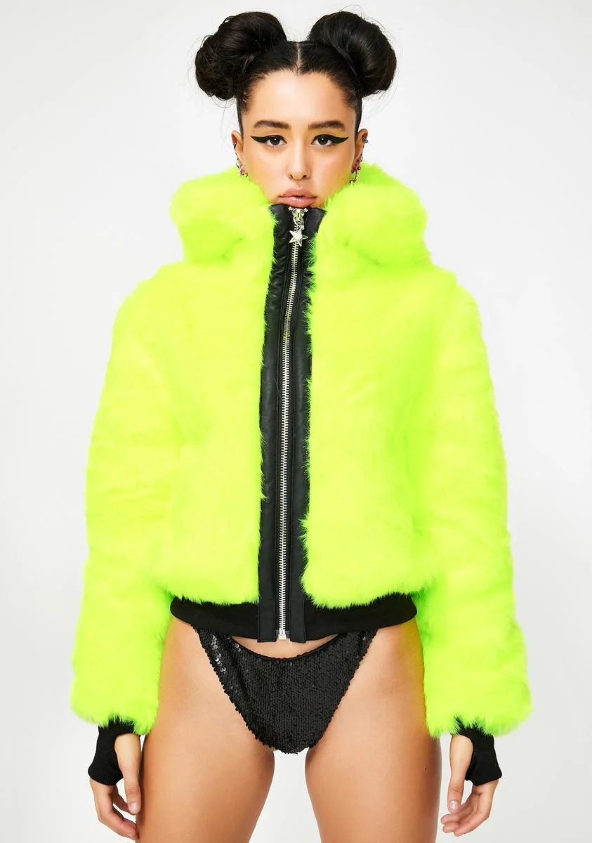 Club Exx Nightcall Neon Bomber Jacket