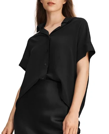 Lilysilk Women's Casual Loose Silk Short Sleeve Shirt