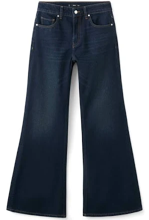 MANGO Women's Mid-Rise Flared Jeans