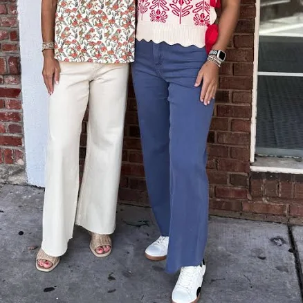 Emma Wide Leg Denim Pants