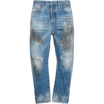 Men's Light Dirty Ripped Trousers