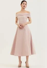 Off Shoulder Flare Dress