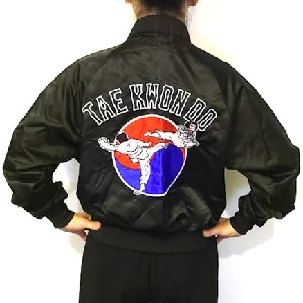 Tae kwon do satin bomber jacket