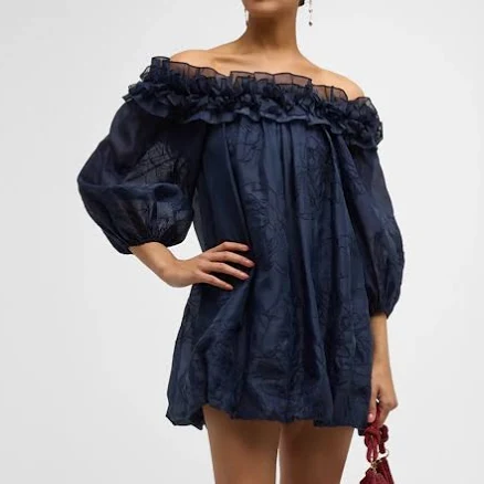 Cinq A Sept Women's Nava Embroidered Organza Mini Dress