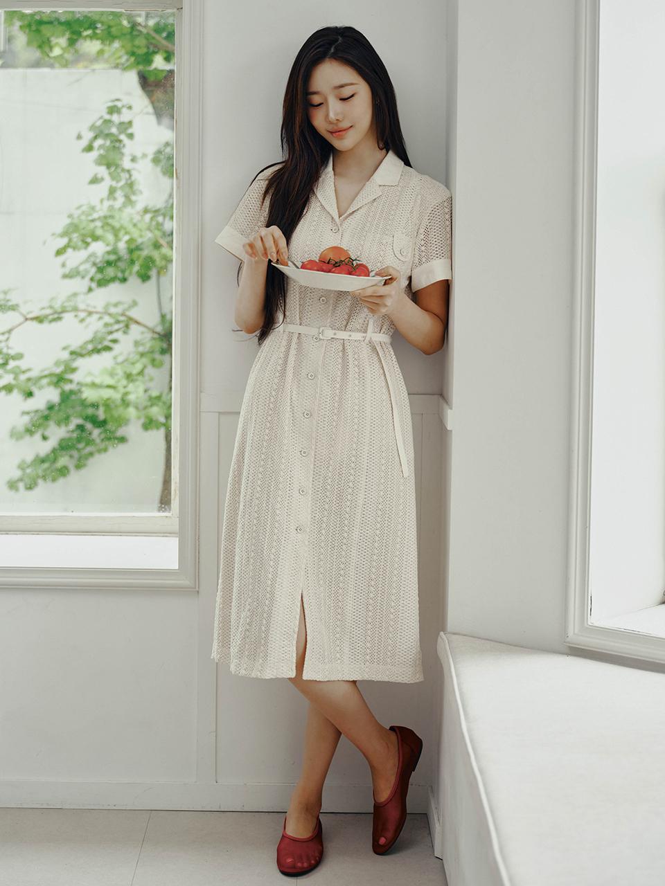 Daylesford Belted Lace Safari Dress