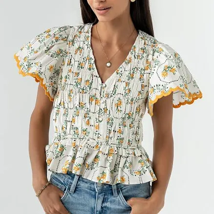 böhme Rusty Smocked Knit Blouse